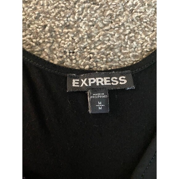 Express Black Sleeveless Blouse with Gold Zipper Detail | Size M - Picture 4 of 6